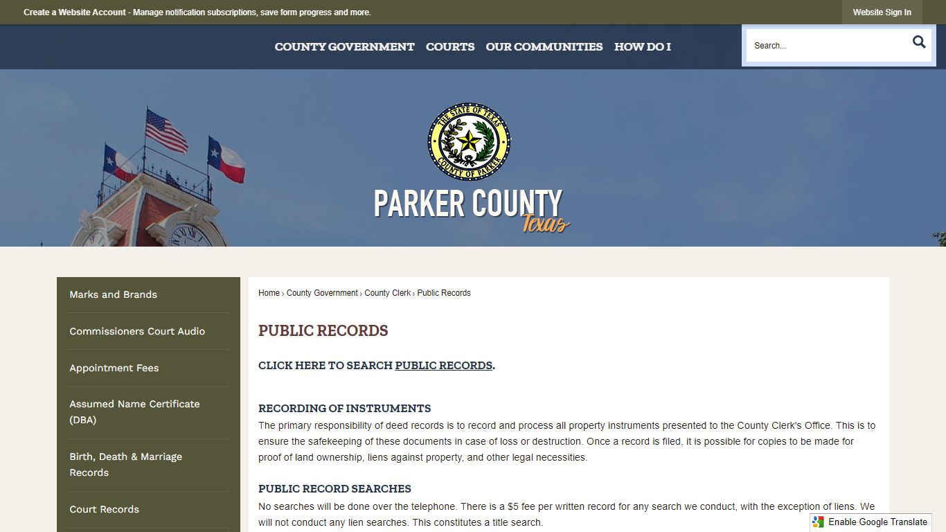 Public Records | Parker County, TX - Official Website